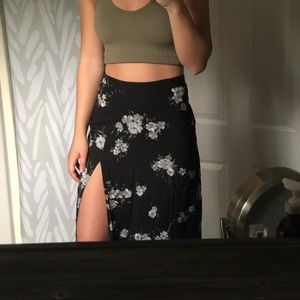 Floral midi skirt